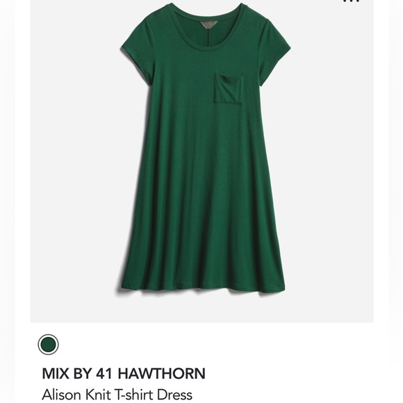 Mix by 41 Hawthorn. Alison knit t-shirt dress. Dark Green. Size L - Picture 1 of 1